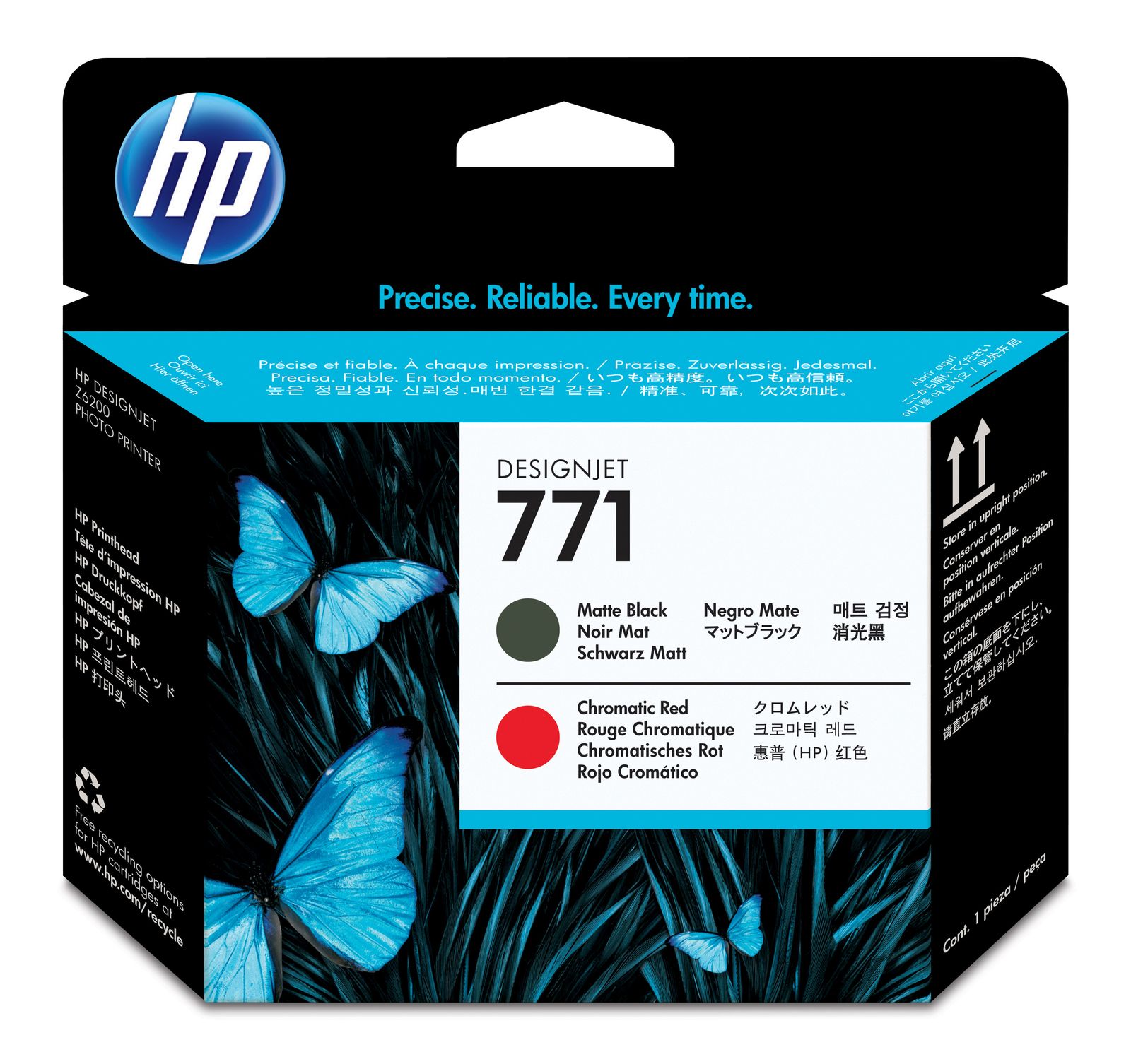 No. 771 Ink Printhead- Matte Black & Chromatic Red