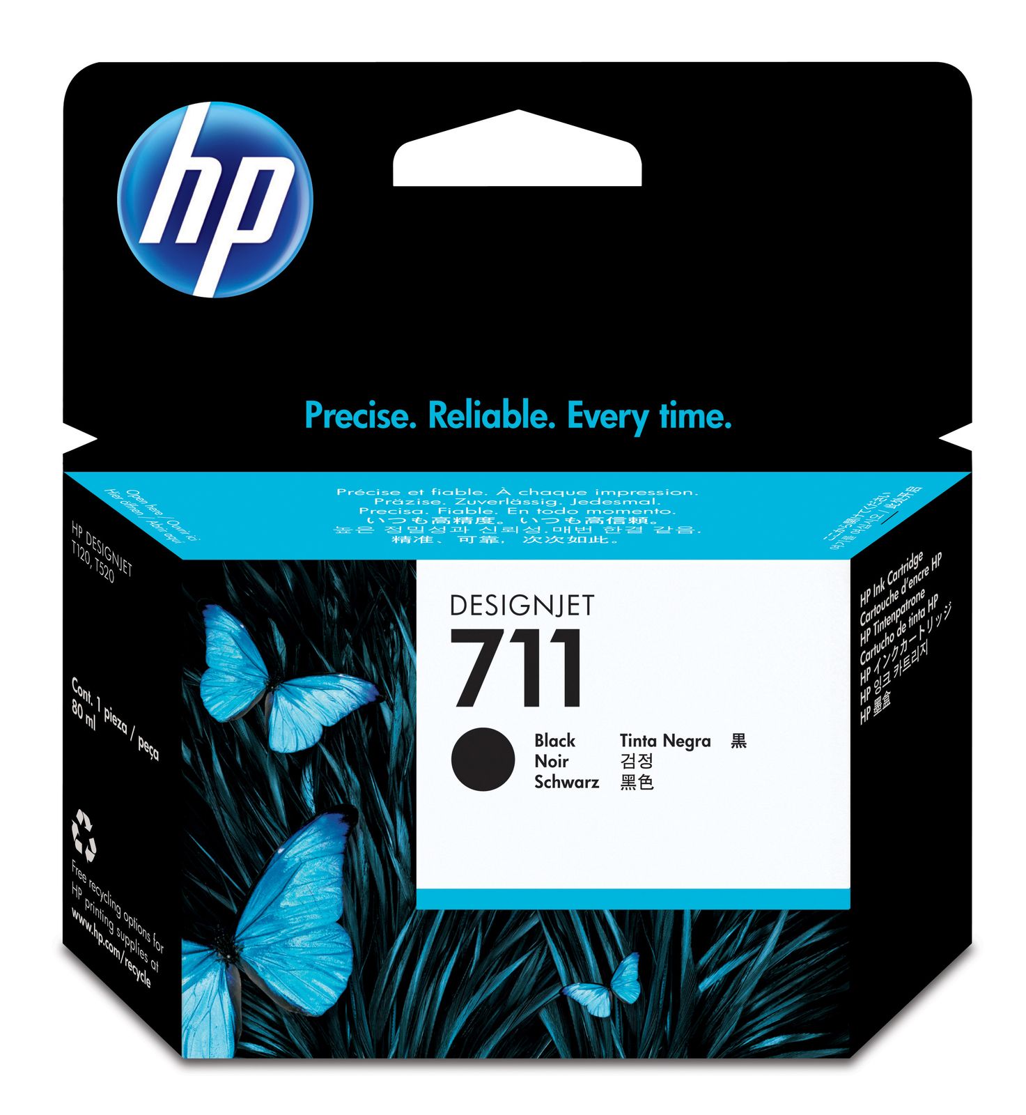No. 711 Black Ink Cartridge - 80ml