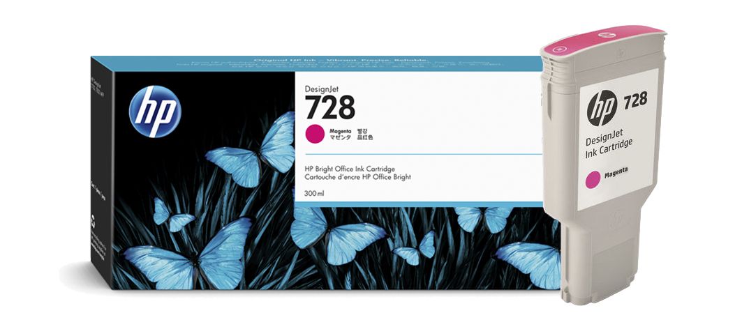 HP 728 300-ml Magenta Designjet Ink Cartridge